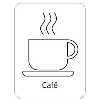 an icon of coffee in a black outline on a white background